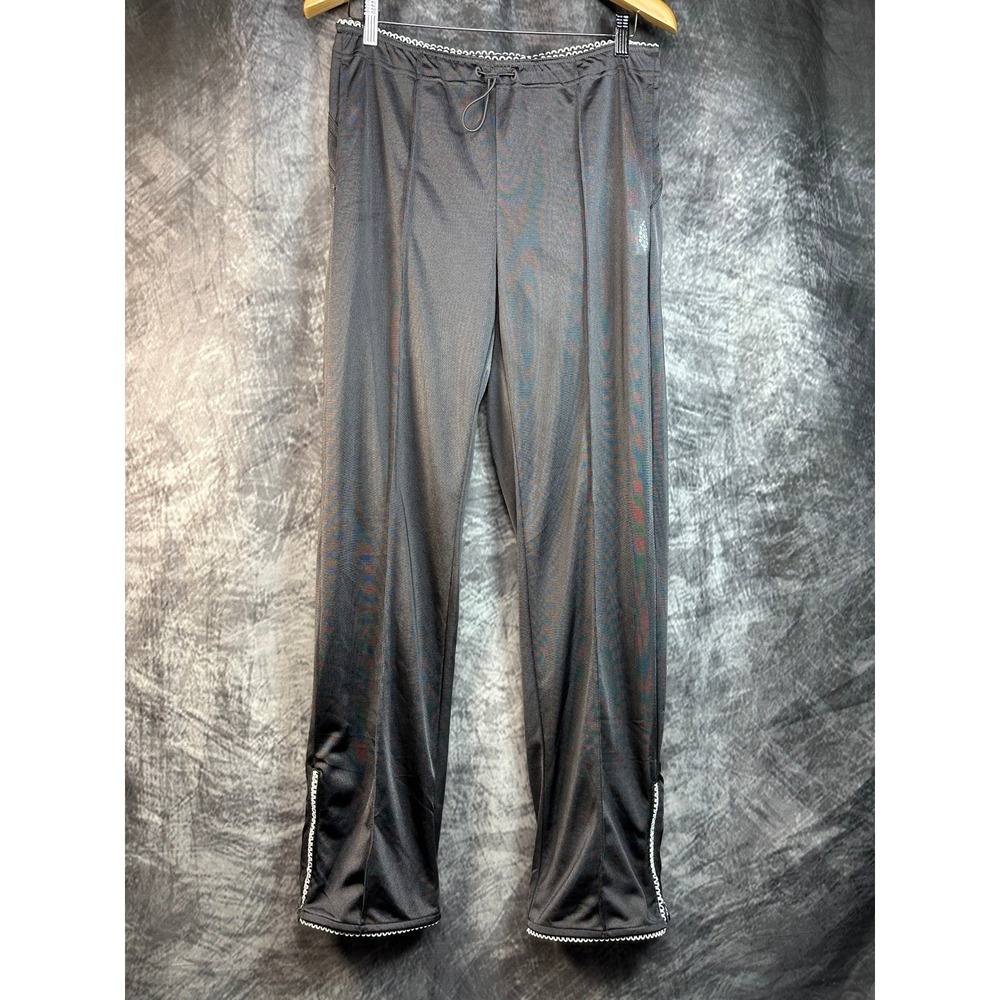 Free People Movement Roll With It Drawcord Pants Womens Small Gray Scallop Trim